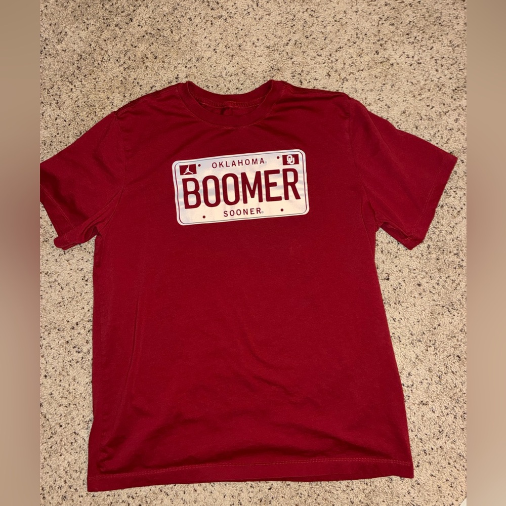 Nike Maroon Oklahoma Boomer Sooner Tee Large